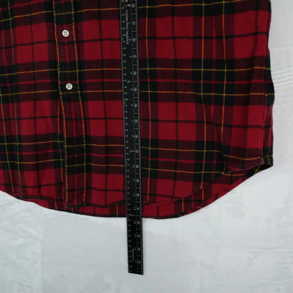 Vtg Ralph Lauren Shirt Mens XL Classic‎ Fit Red Buffalo Plaid Flannel Lumberjack